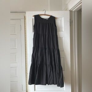 Tribe Alive S Women’s Black Tiered Sleeveless Maxi Dress